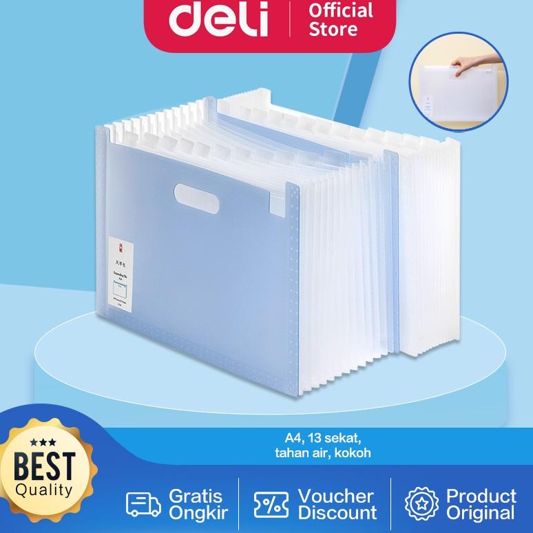

Terbaru dan terlaris Deli File Folder Document Bag Tas Dokumen File A4 Isi 13 sekat 72580
