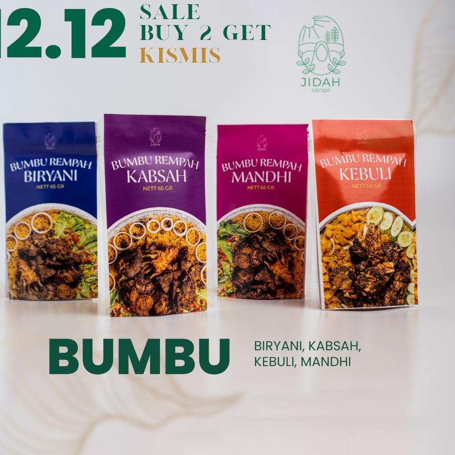 

Original Bumbu Kebuli instan nasi briyani mandhi kabsah lengkap praktis jidah food bumbu rempah india grosir