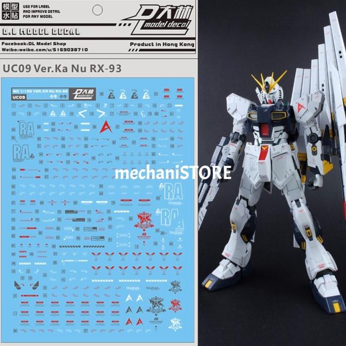 Water Decal Mg Rx93 Nu Ver Ka Dl Model
