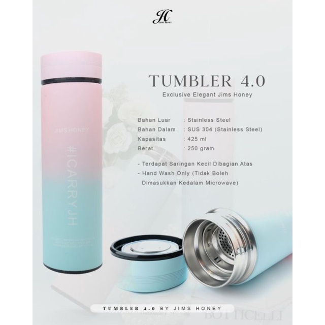 Botol Termos Air Minum Panas Dingin dari Jimshoney   / Tumbler Stainless Vacuum flask