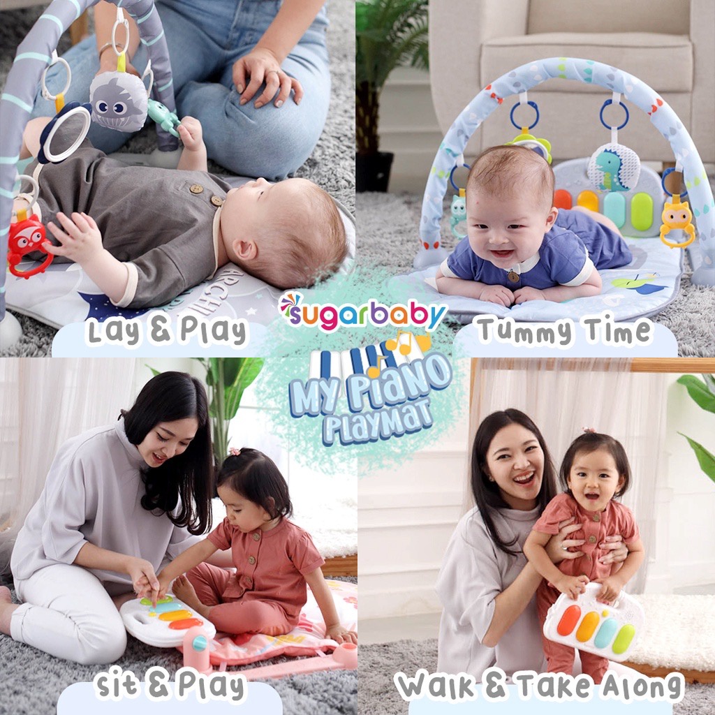 Sugar Baby All in 1 Piano Playmat - Mainan Bayi/playmat bayi/Sugar baby day &amp; nite piano playmat