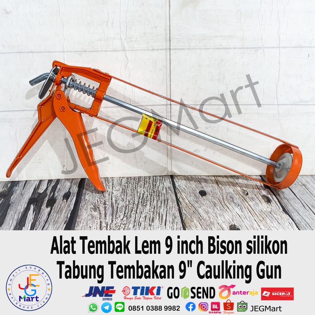 Jual Alat Tembak Lem Inch Bison Silikon Tabung Tembakan Caulking Gun Shopee Indonesia