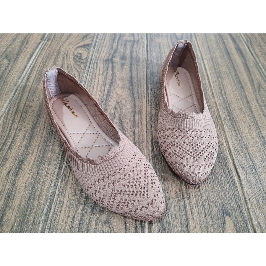 SEPATU BALET WANITA RAJUT IMPORT/FLATSHOES TERBARU BERKUALITAS/SEPATU SOL KARET/SEPATU TERBARU(COD-SALLSA_SICI_COLLECTION)