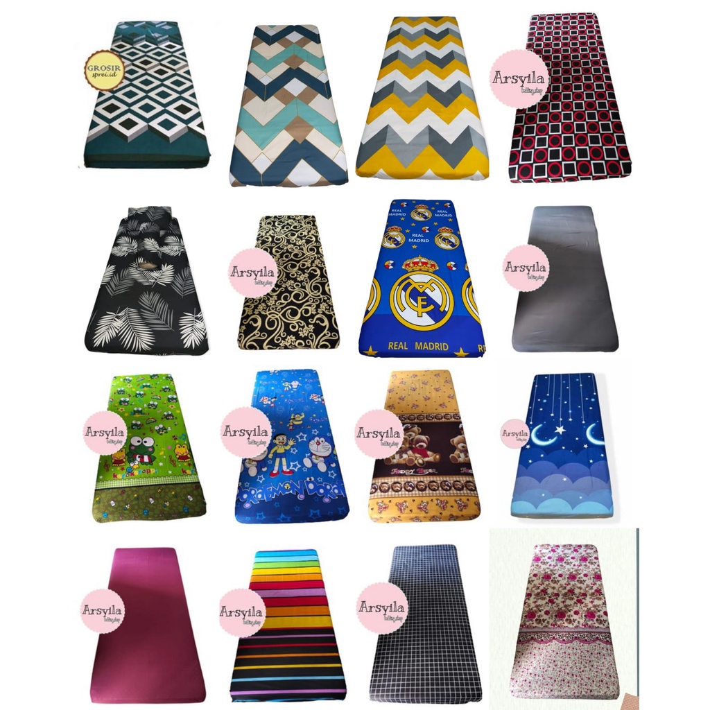 RB Sarung kasur busa resleting90*200*10/ 100*200*10/120*200*10 AST