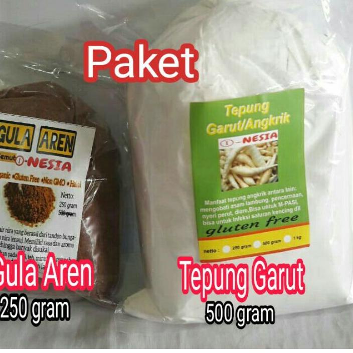 

✨MEN SALE✨ (READY) Paket Asam Lambung Tepung garut 500 gr dan gula aren 250 gr grosir