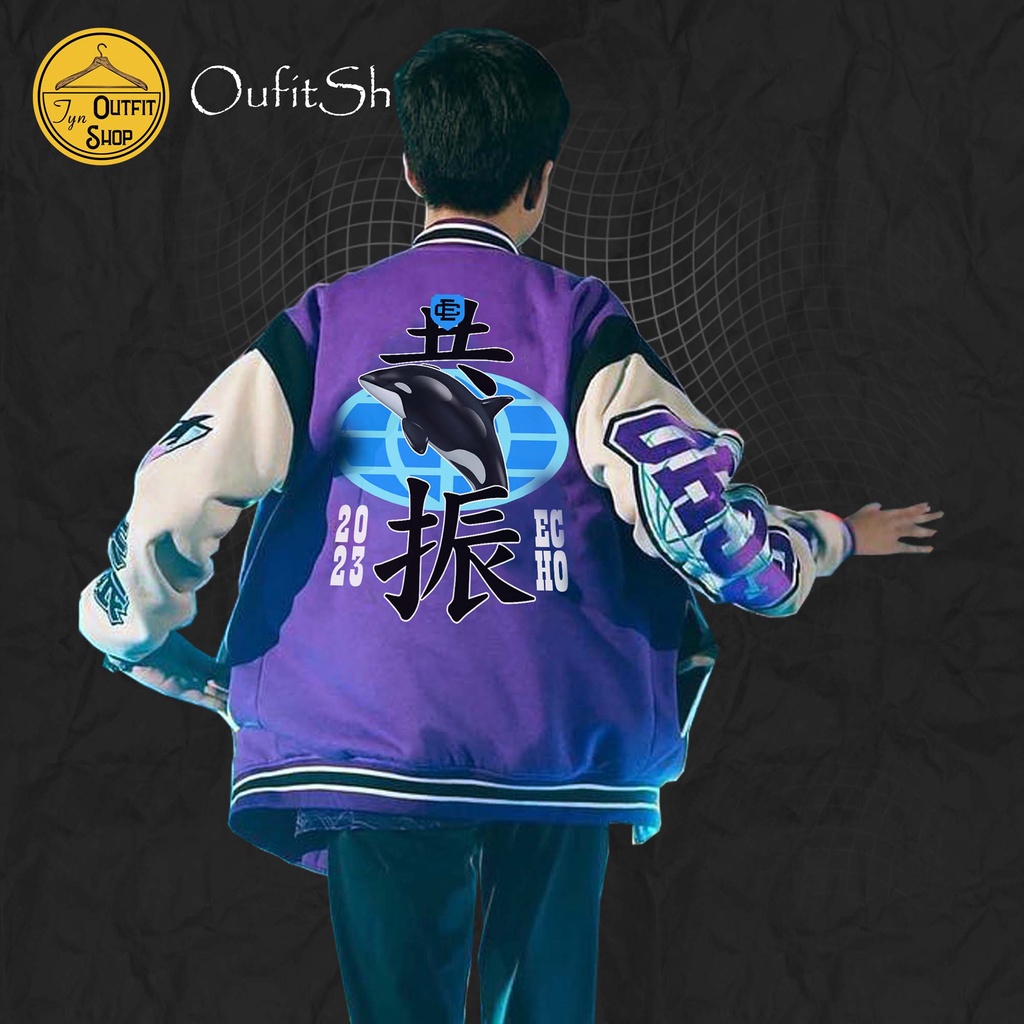 Jaket Echo PH M4 Terbaru Big Size XXXL XXL 3XL XXXXL XXXXXL Varsity Echo Esports Jumbo S M L XL 2XL 