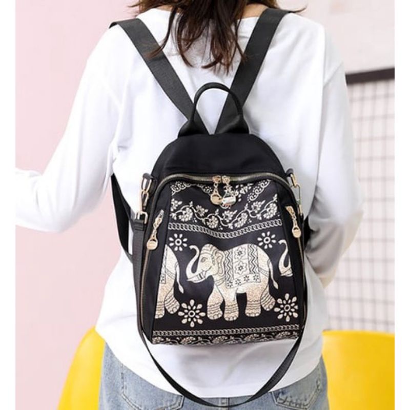 Tas wanita chibao import bisa ransel dan selempang 2231 motif gajah