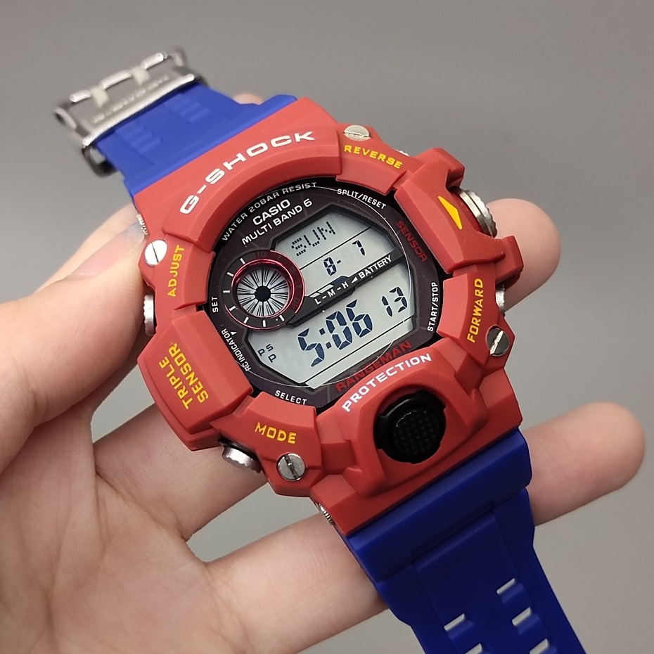 Jam Tangan GShock Casio G-Shock GW-9400 Rangeman Blue Red Transformer