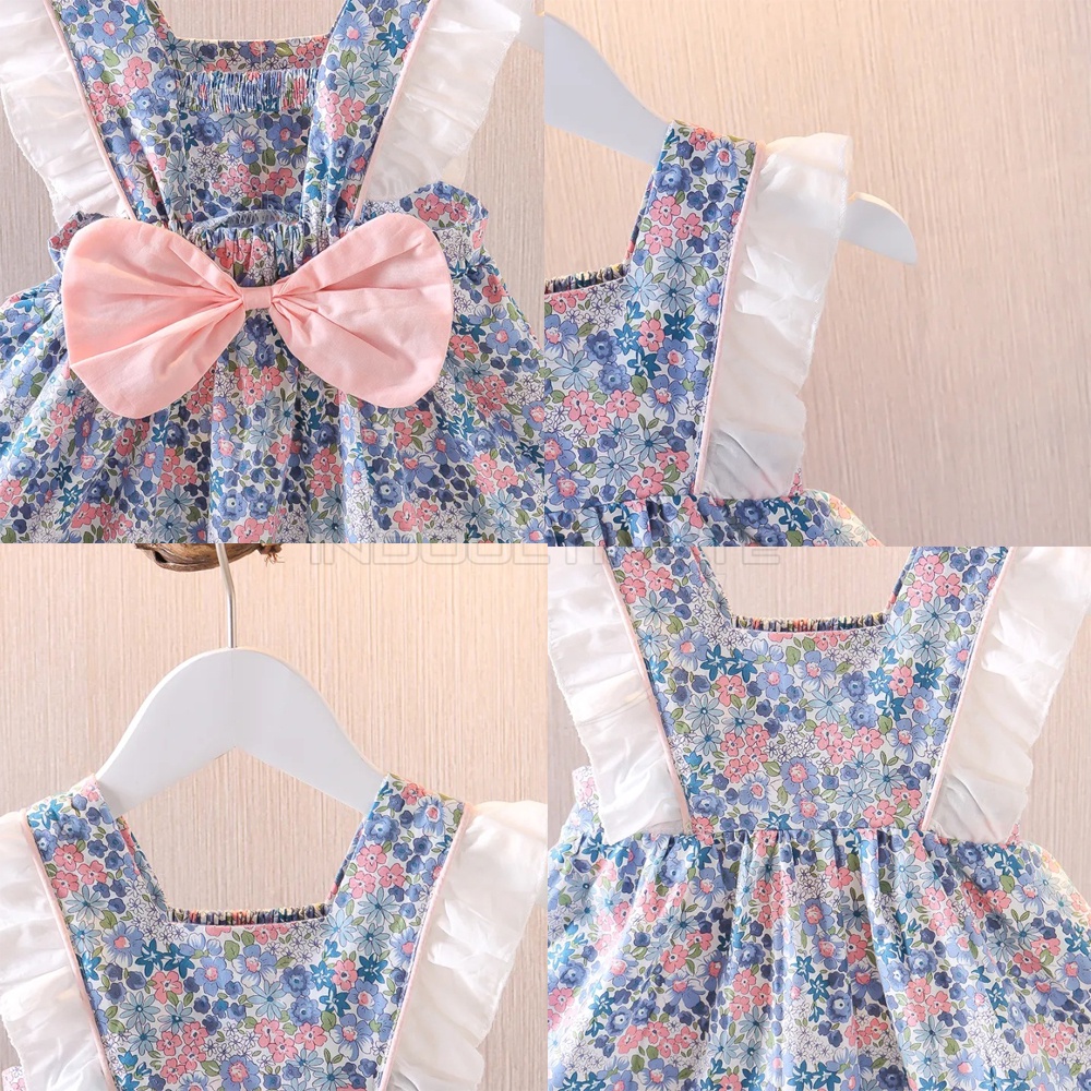 Dress Casual Pesta Anak Cewek Import Premium Setelan Baju Rok Bayi Balita Perempuan 6 Bulan - 5 Tahun DRI-108 Baju Anak Perempuan Baju Bayi Perempuan