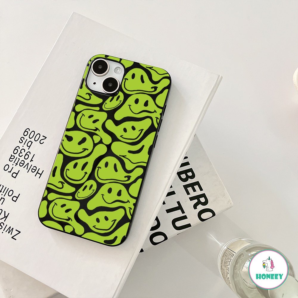 Casing Soft Case TPU Shockproof Motif Emoji Smiley Face Untuk IPhone 14 13 12 11 Pro Max