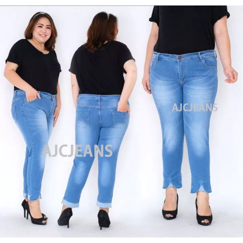 AJCJEANS CELANA JEANS PANJANG WANITA STIK BALIK MARTIN MEDIUM BLUE KUALITAS IMPORT ADA JUMBO BIGSIZE