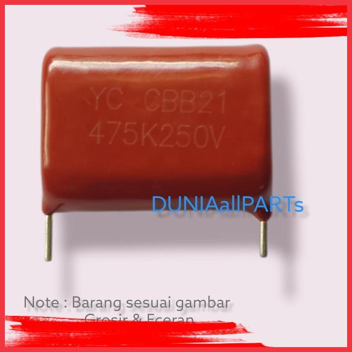 (DAP) kapasitor mylar 475k250v mylar 475k 250v yc