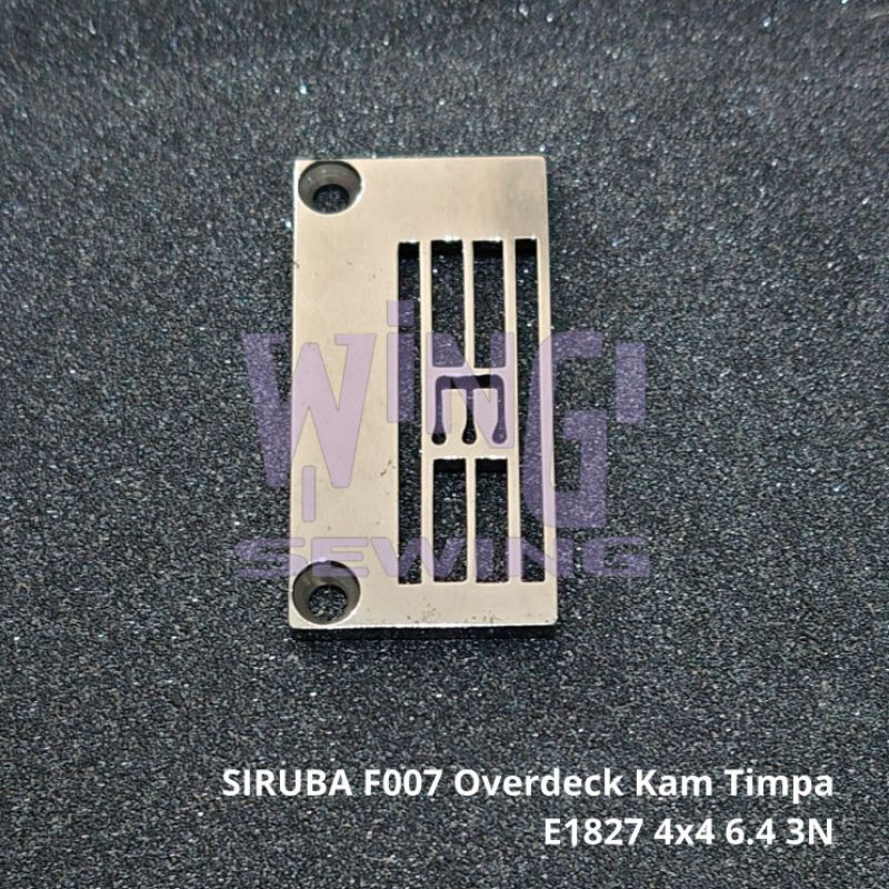 E1827 SIRUBA F007 4x4 6.4MM 3 Jarum Plat Mesin Jahit Overdeck Kam