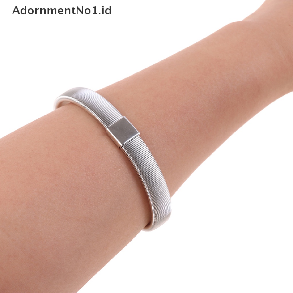 [AdornmentNo1] Gelang Tangan Pria Shirt Sleeve Holders Metal Arm Band Hold Elastic Hoop Armband [ID]