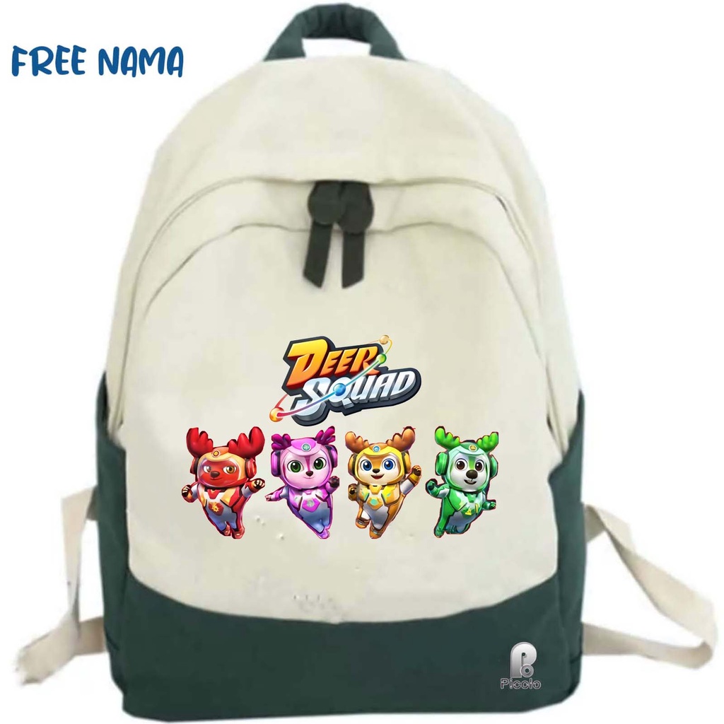 TAS RANSEL BACKPACK ANAK SEKOLAH MOTIF DEER SQUAD UNISEX