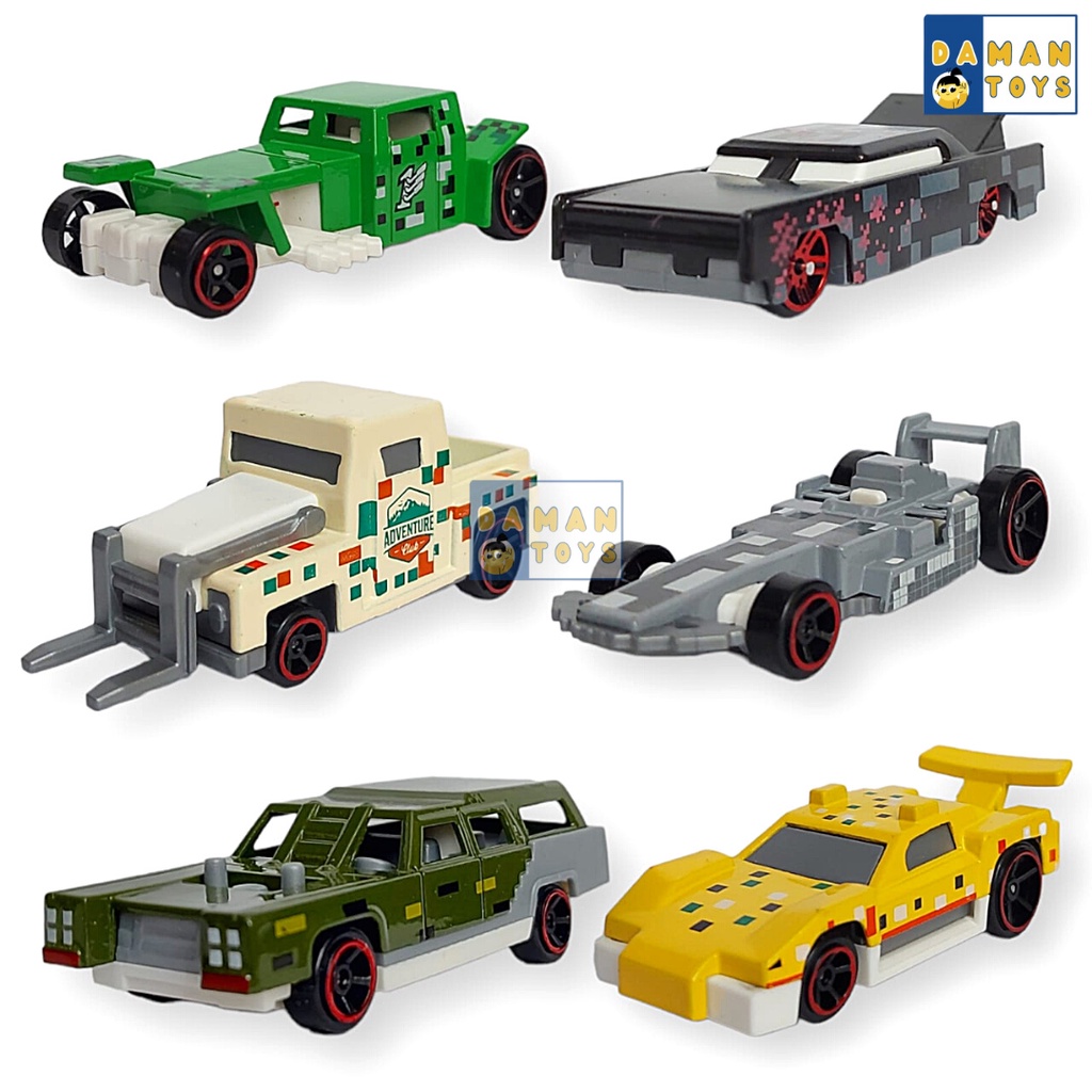 Mobil Diecast Minecraft Zombie Ocelot Skeleton Enderman Iron Golem Creeper Mainan Mobil Mobilan Koleksi