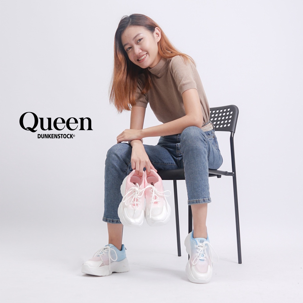 Dunkenstock QUEEN Sepatu Sneakers Wanita Keikinian Sepatu Kets Cewek Sepatu Lari Terbaru