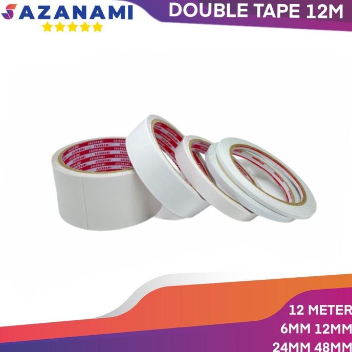 

Double Tape Kertas Sazanami 12M Double side tape