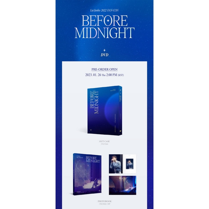 2PM Lee Junho 2022 FAN-CON Before Midnight (DVD / Blu-ray)