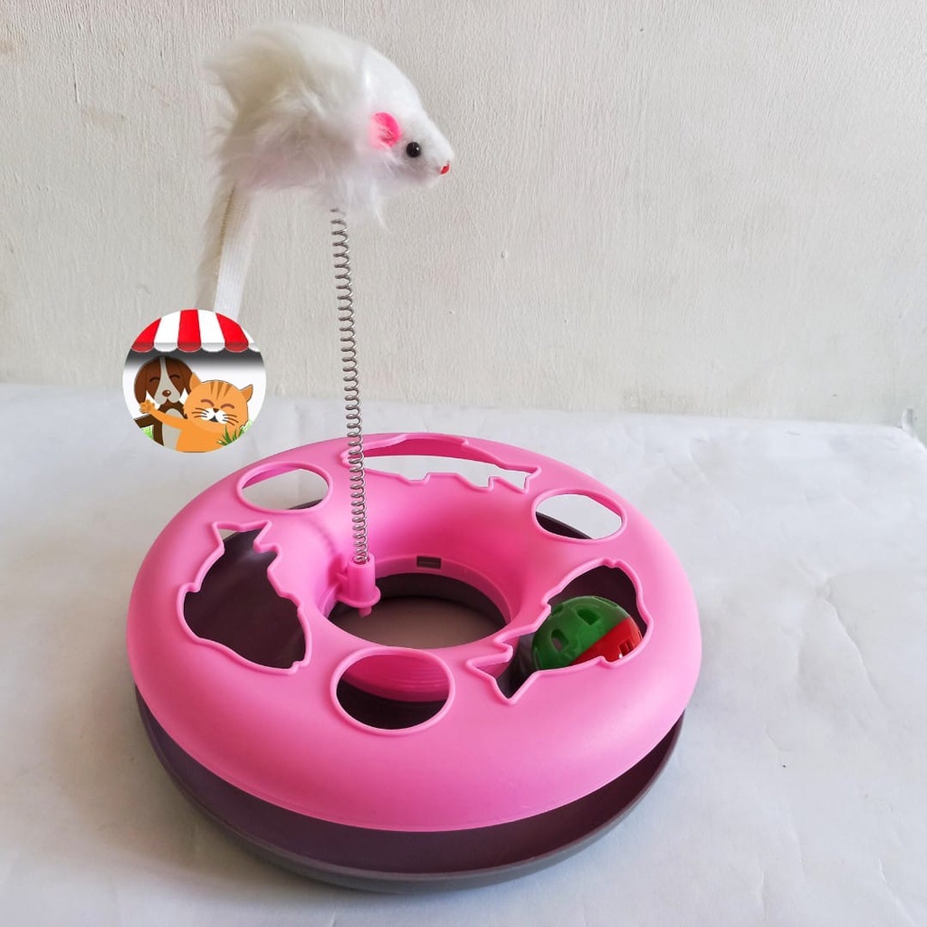 Cat Toy Circular Tikus Per TY17 - Mainan Kucing Interaktif Bola Kerincing