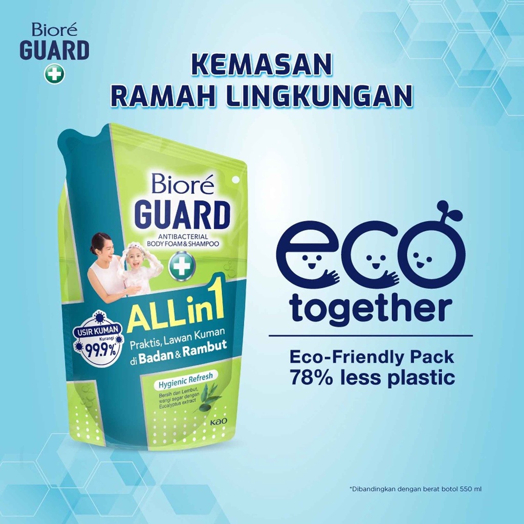 Body Foam &amp; Shampoo * BIORE Guard All In 1 * Hygienic Refresh * 400ml