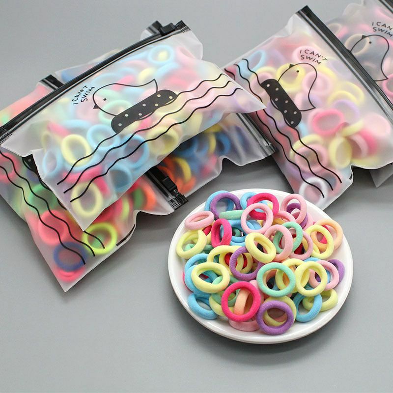 (100 pcs) Ikat rambut donut korea free pouch