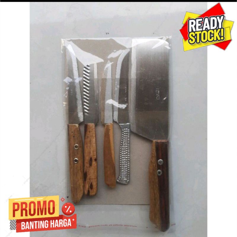 Paket pisau dapur satu set stainless steel anti karat murah berkualitas-pisau dapur serbaguna-pisau 