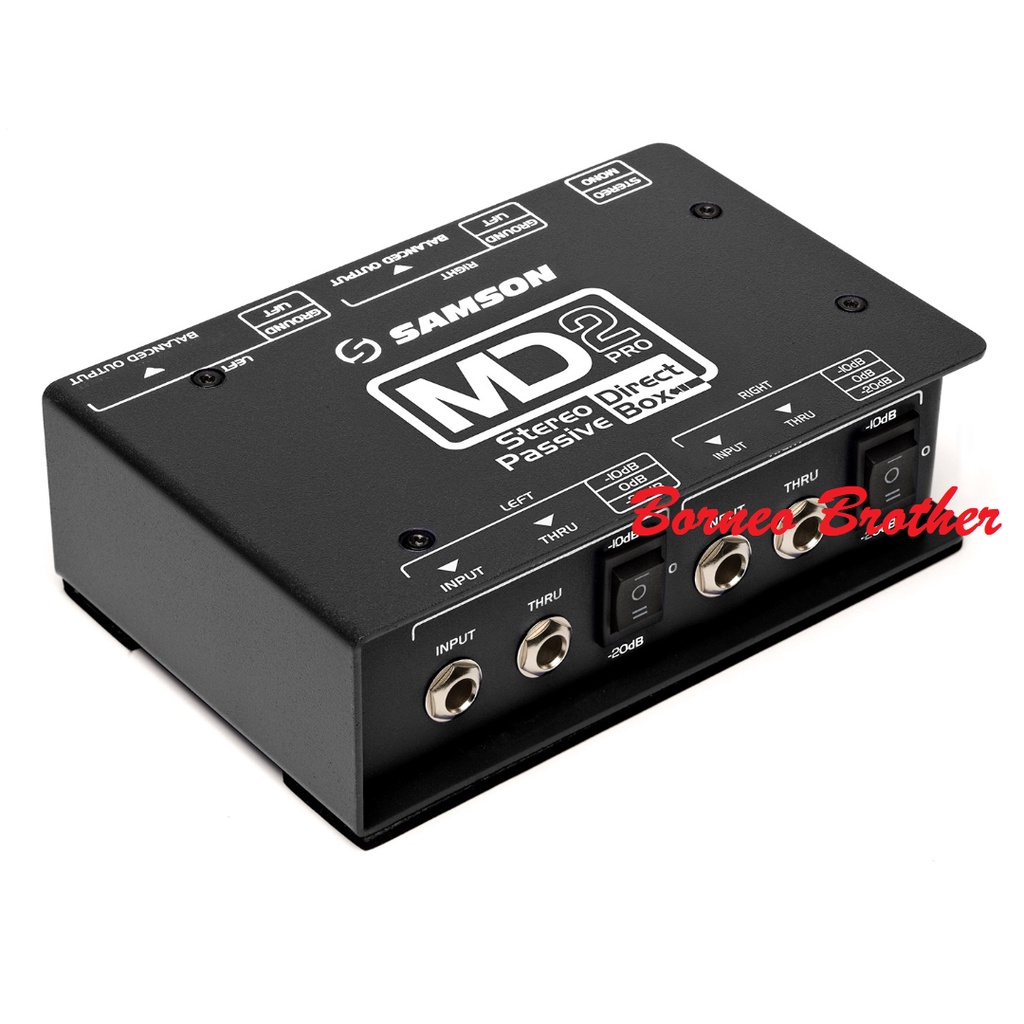 Samson MD2 Pro MD2Pro Original Diret Box Pasif Stereo DI Box Pasif 2Ch