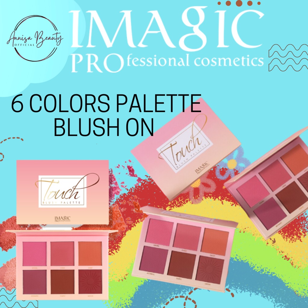 [ 100% ] [ ORIGINAL &amp; READY ] IMAGIC FA-123 6 COLORS PALETTE BLUSH ON - WARNA NATURAL &amp; SEGAR