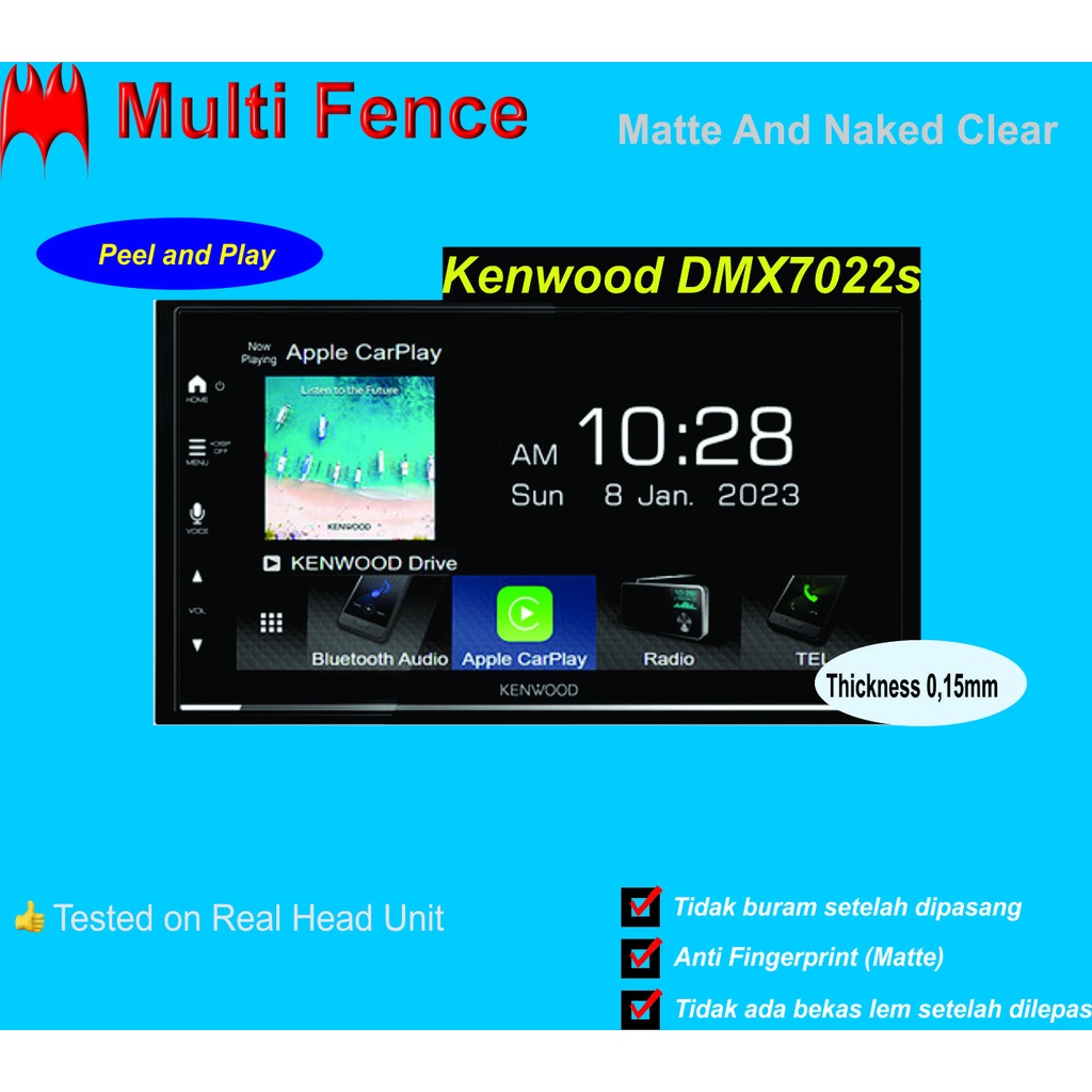 Screen Guard Head Unit Kenwood DMX 7022s