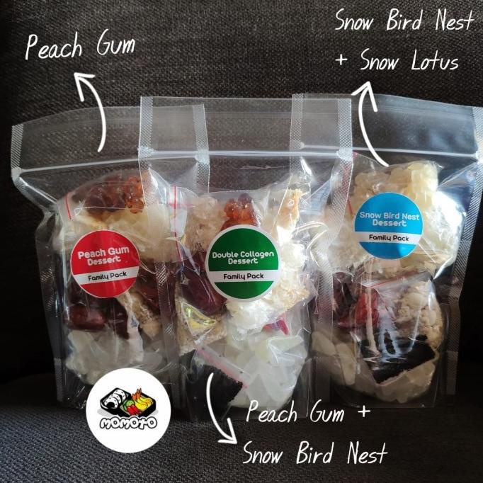 

3Pcs Murah Peach Gum Dessert Snow Bird Double Collagen 11 Bahan