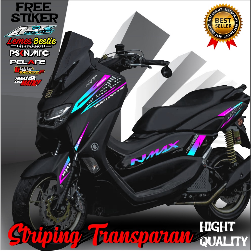 STRIPING TRANSPARAN YAMAH N MAX 155 NEW STIKER N MAX NEW FARIAN WARNA