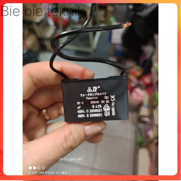 kapasitor JP 8UF /capacitor 8UF JP PUMP PART . Bie bie teknik