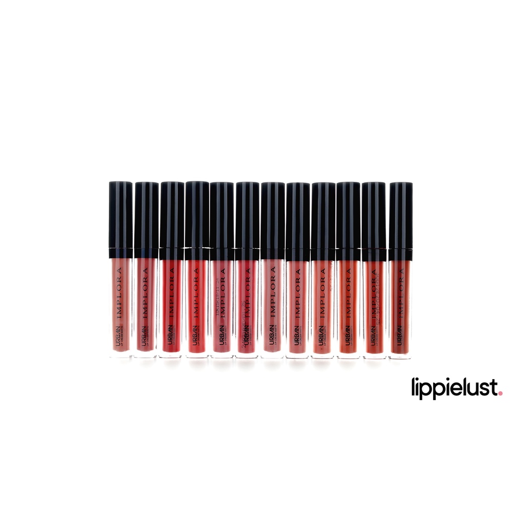 Implora Urban Lip Cream Matte 12 Warna | Lip Velvet | Cheek &amp; Liptint | Jelly Tint Lip Tint BPOM