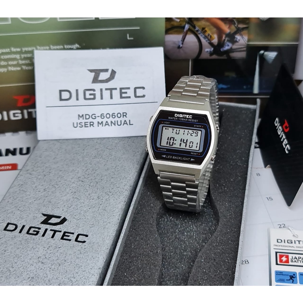 Jam tangan Wanita Digitec 6060 Tali Rantai stainless original