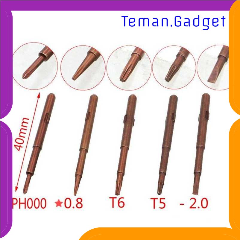 TG-PKK Obeng Set 5 in 1 Reparasi Smartphone Maintenance Tools - T-JC501LSD