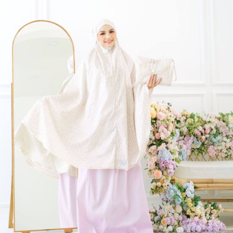 MUKENA KATUN JEPANG ORI ZLASSICA DITSY ROSE LAVENDER