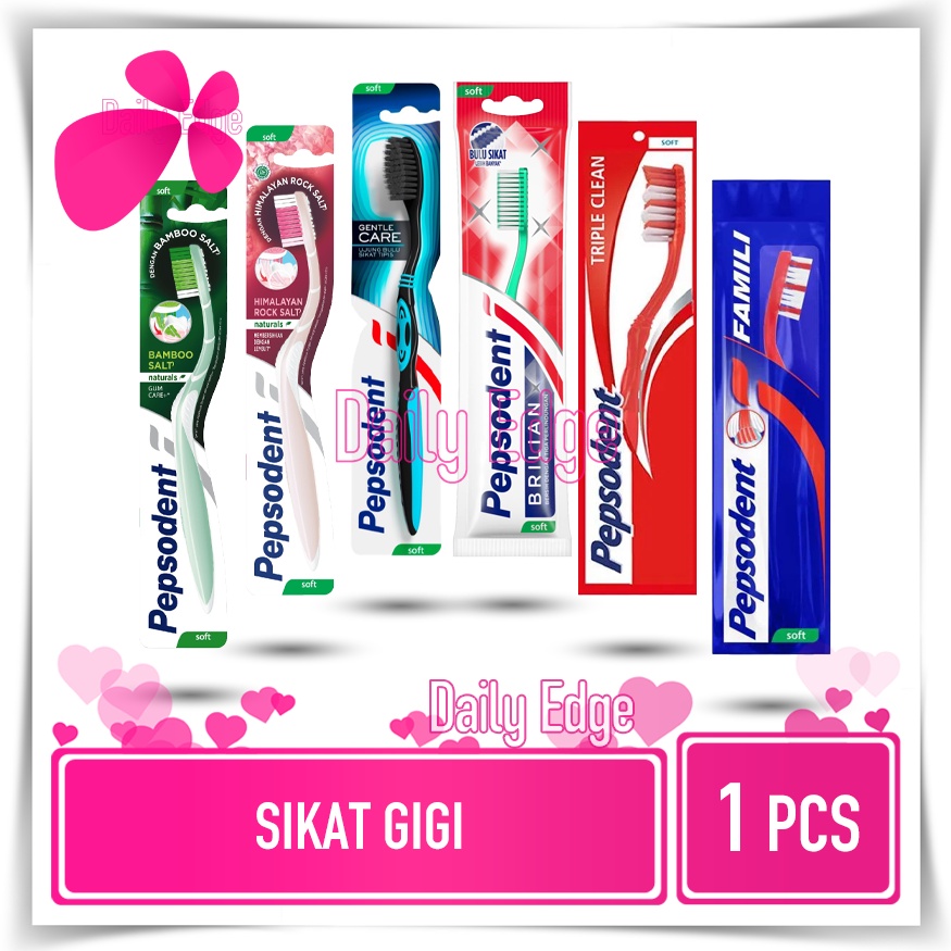 Sikat Gigi Pepsodent Nanosoft Himalayan Rock Bamboo Salt Gentle Care Triple Clean Brilian Famili 1 p