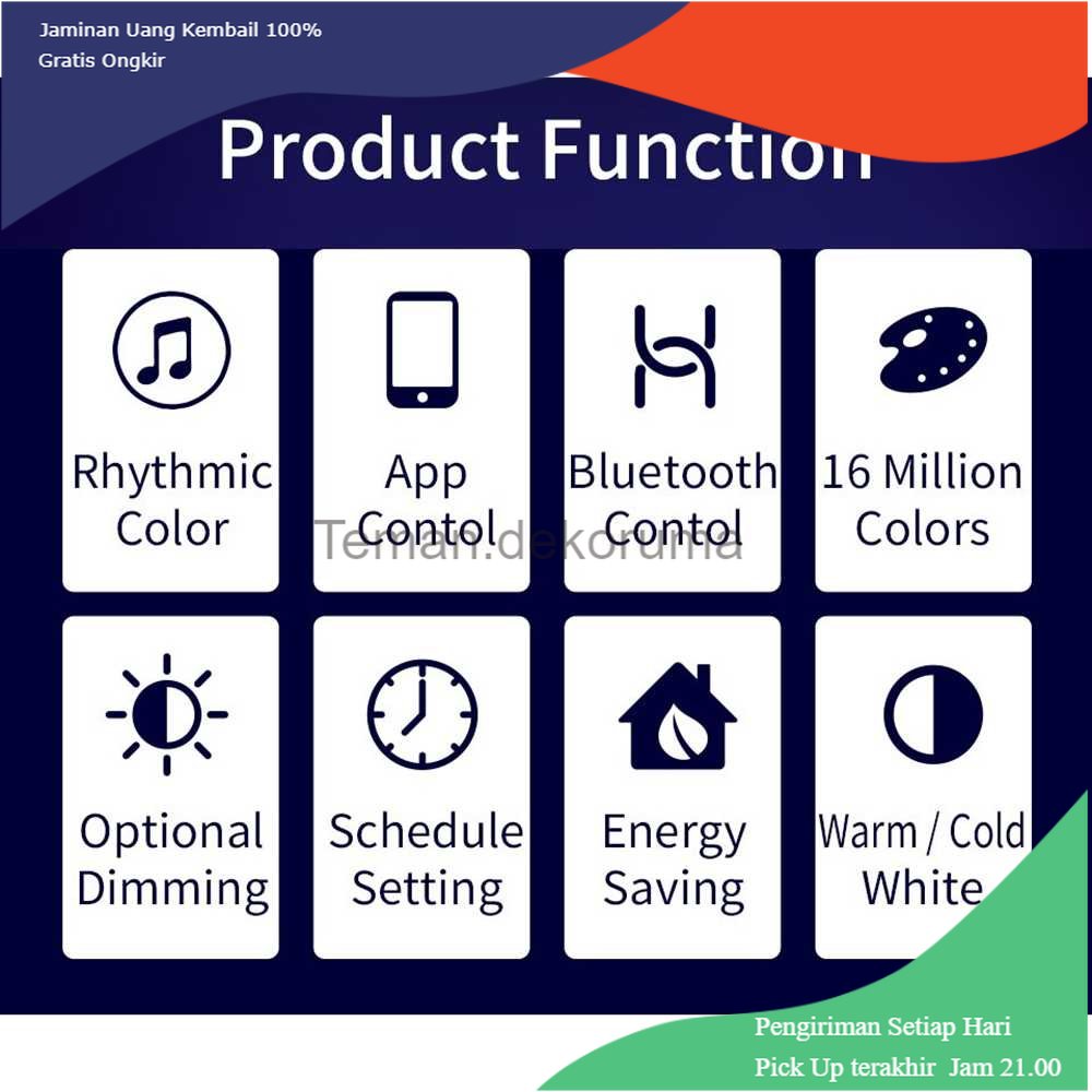 TD - LMP TUYA Lampu Bohlam RGB Smart Bulb Bluetooth Control E27 10 W - TY-10W