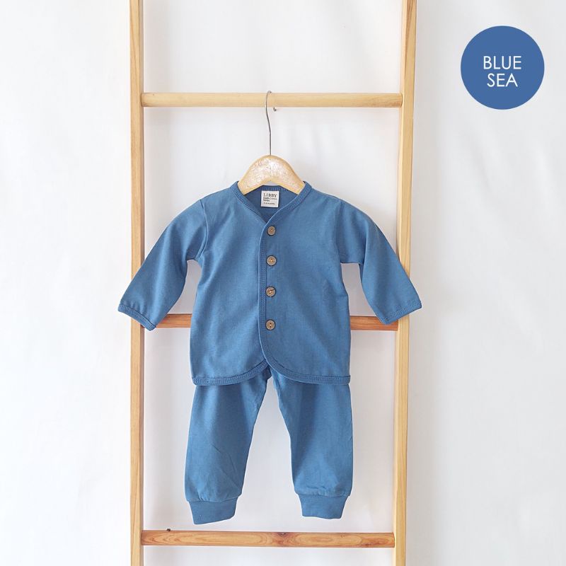 Setelan Libby Comfy set Panjang / setelan libby Polos kancing depan