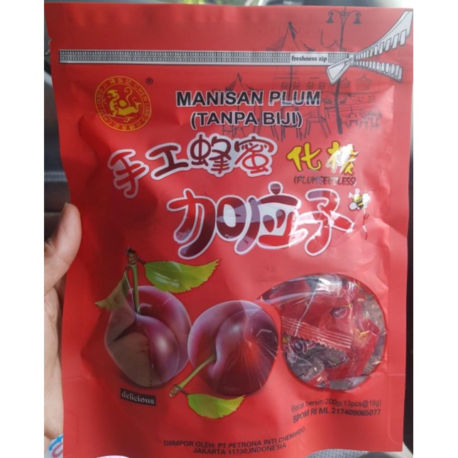 

manisan buah plum merah tanpa biji