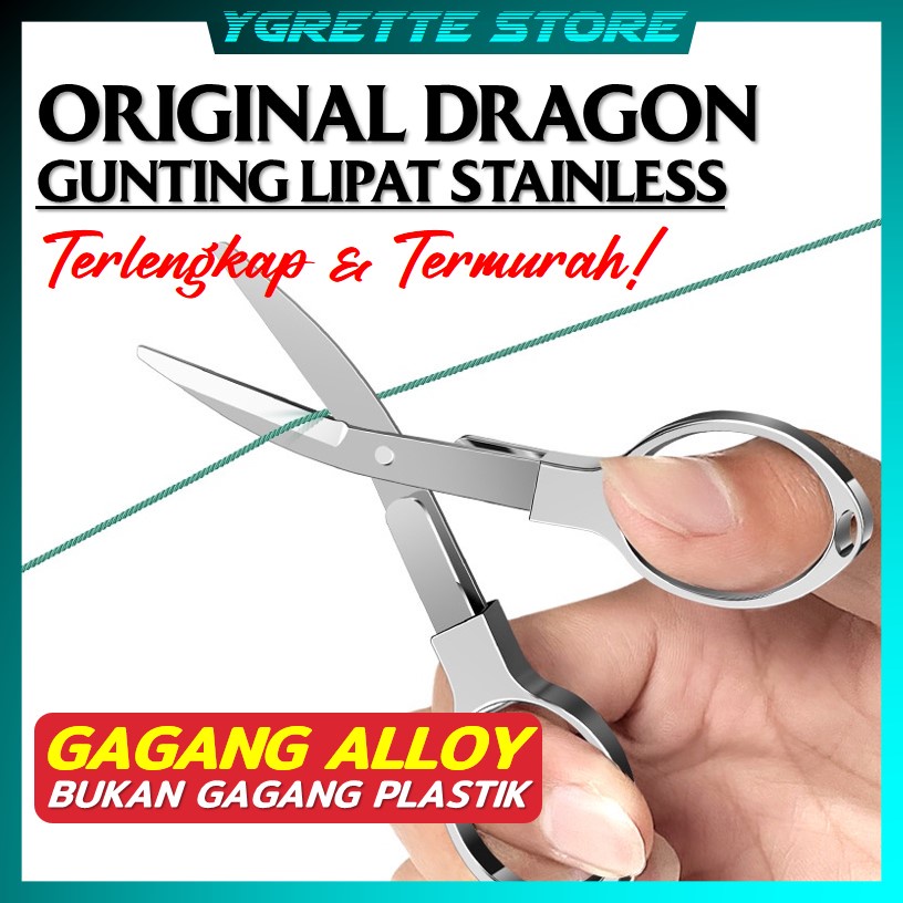 YGRETTE - Gunting Lipat Portable Dragon Alloy Stainless Steel - Silver