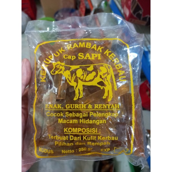 

Kerupuk Rambak Kerbau cap sapi/kerupuk rambak khas kudus