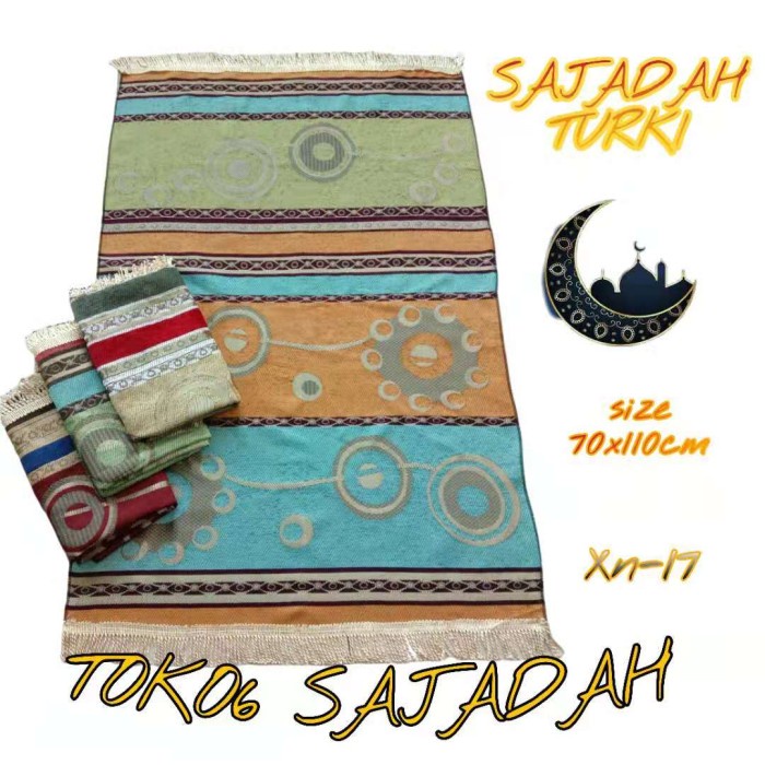 Sajadah Sajadah Turki Seserahan Travel Import Murah Size 70x110cm - 70X110cm tebal(C8T7) Sajadah Tur