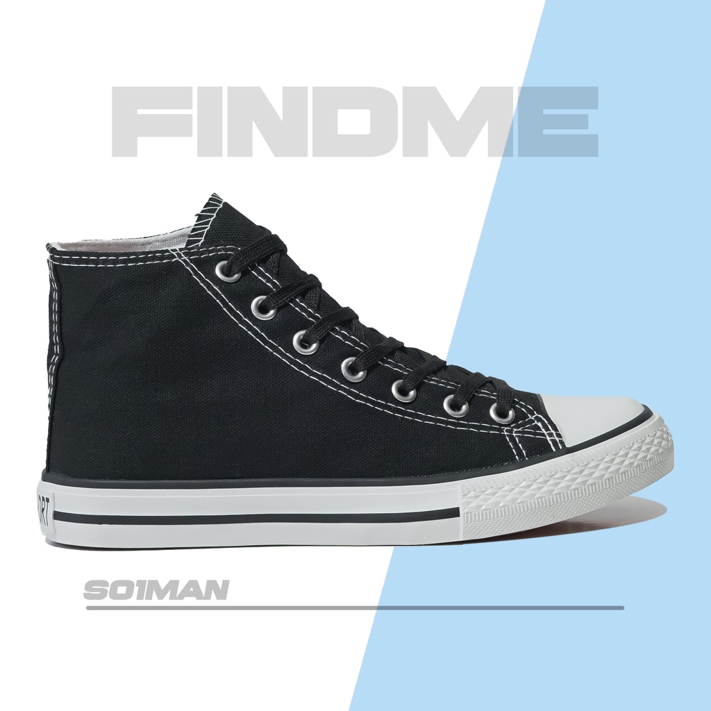 SEPATU SNEAKERS PRIA HIGH CUT SIMPLE CASUAL STREET STYLE COOL BAHAN CANVAS IMPORT S01MAN