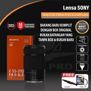 Lensa Sony E 55-210mm f4.5-6.3 OSS Tele Zoom Lens Free Filter Lenspen