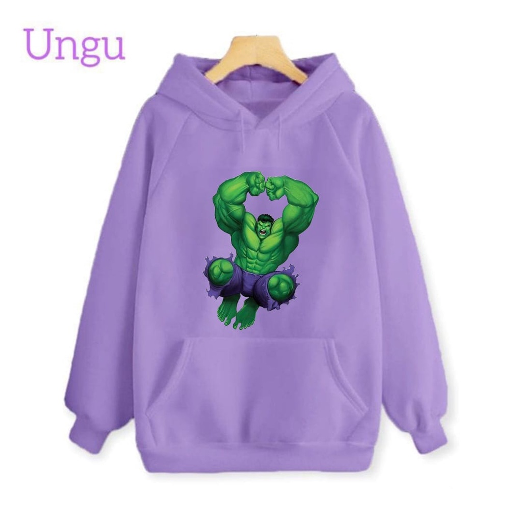 Hzl_outfit Sweater Hoodie Anak Laki Laki De Hulk/ Hoodie Sweater Anak Anak