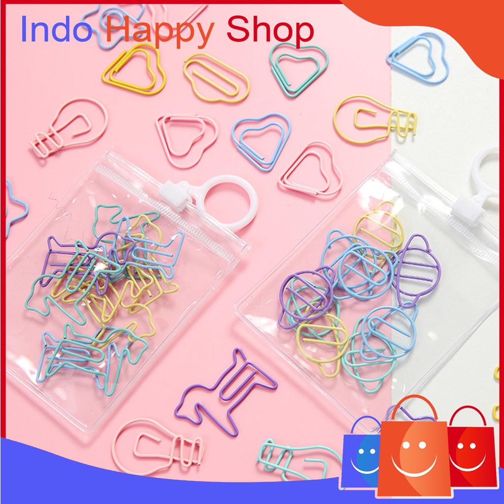 

Penjepit Klip Kertas Paper Clip Push Pin Set 10pcs Free Pouch ℍ 979