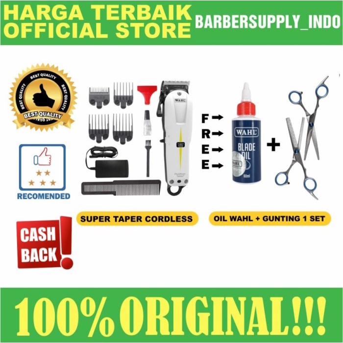 Wahl Super Taper Cordless ORIGINAL USA Alat Cukur Tanpa Kabel ORI