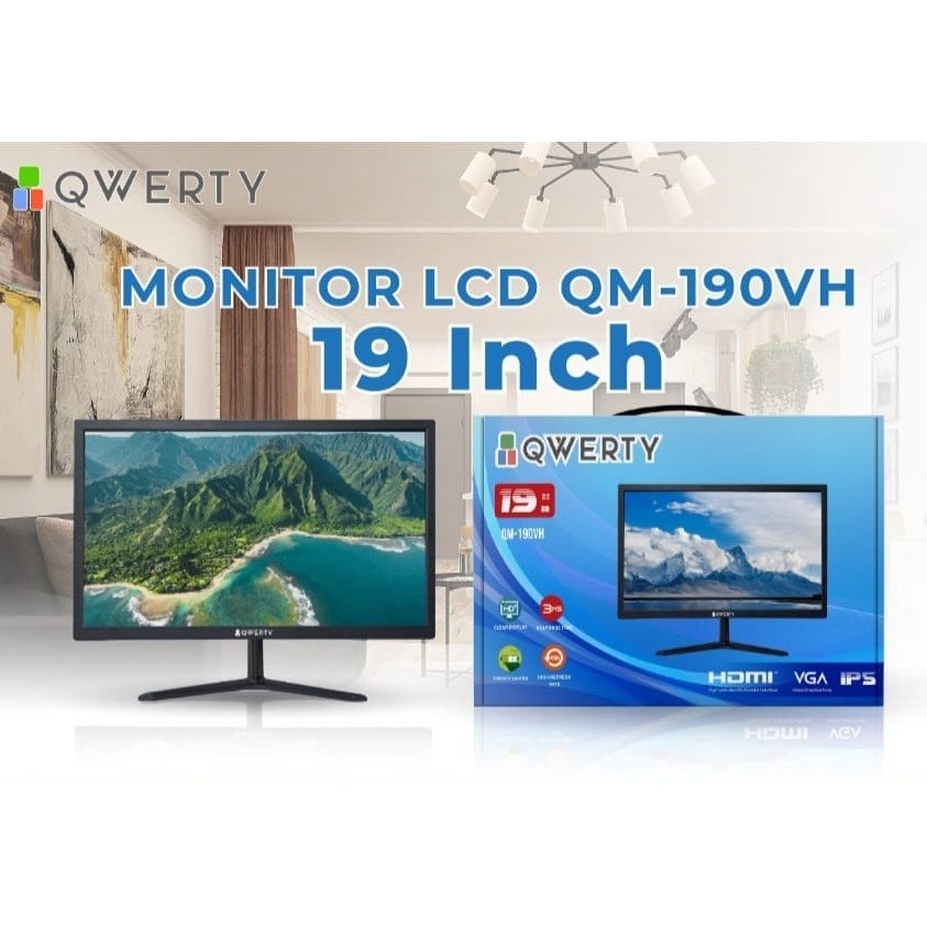 Monitor QWERTY QM-190VH 19&quot; LED IPS 75Hz 3ms Display